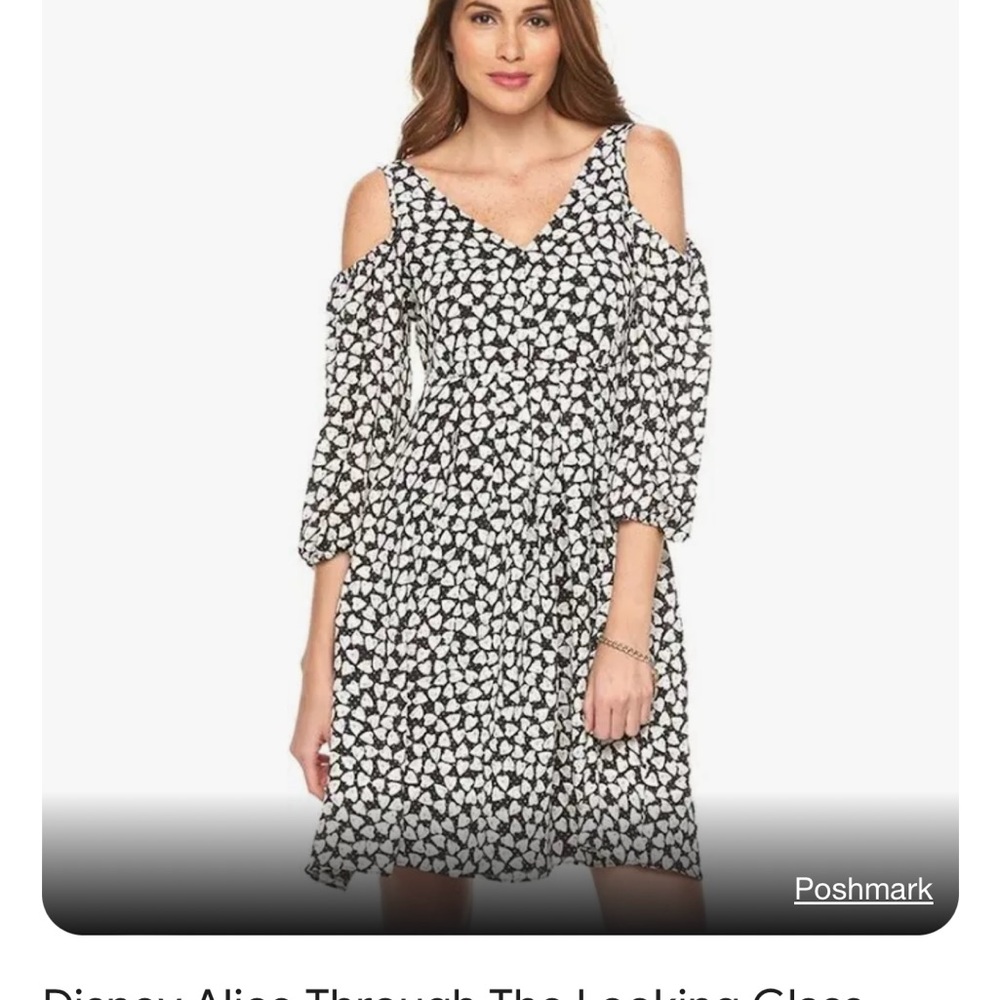 Disney Black and White Cut Out Tie Front Sundress